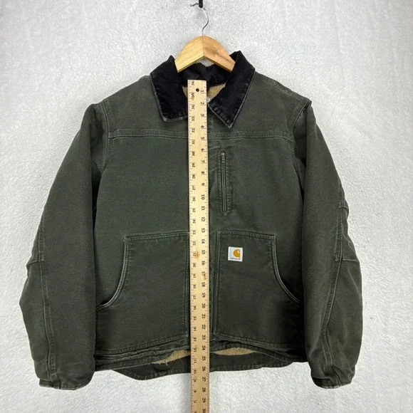 Carhartt Sandstone Ridge Coat Sherpa Lined Womens Medium WC061 MOS Moss Green - Picture 6 of 14